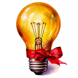 LED Lightbulb with ribbon